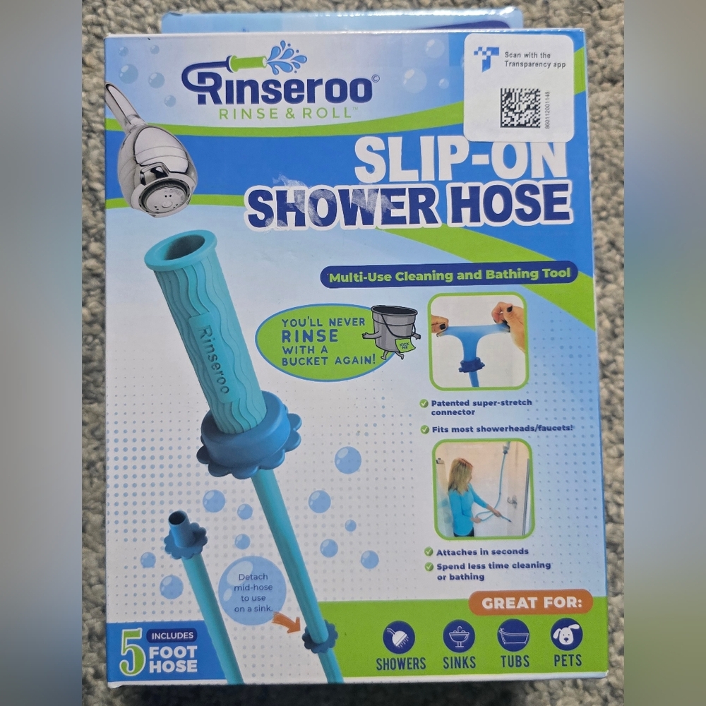 Rinseroo 5 Foot Slip-On Shower Hose